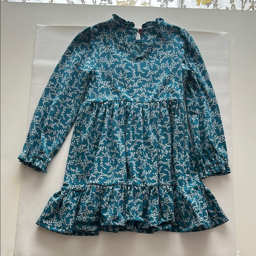 Matilda Jane Just Imagine Zoe Floral Smocked Long Sleeve Girls Dress NWT Size 4 - Picture 6 of 7